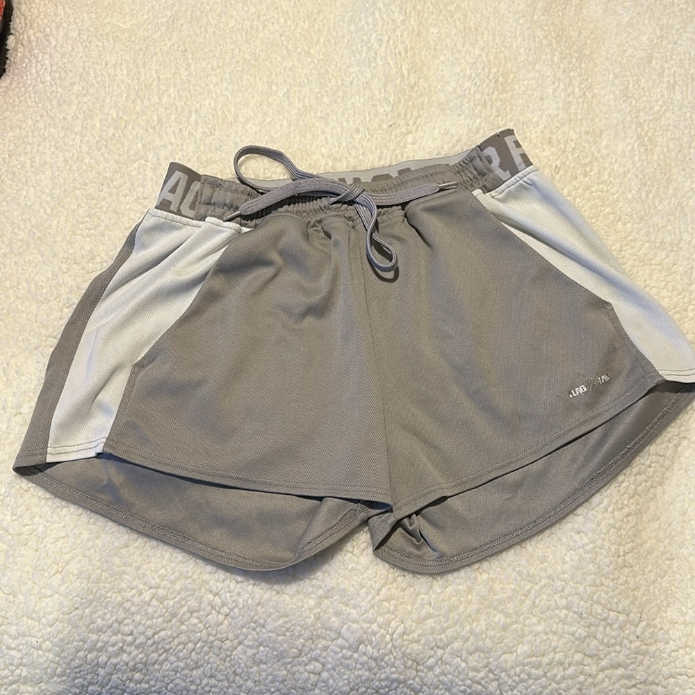 Grey athletic shorts